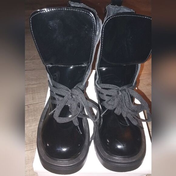 Women's quilted combat boot sz 10.5 - Picture 10 of 14